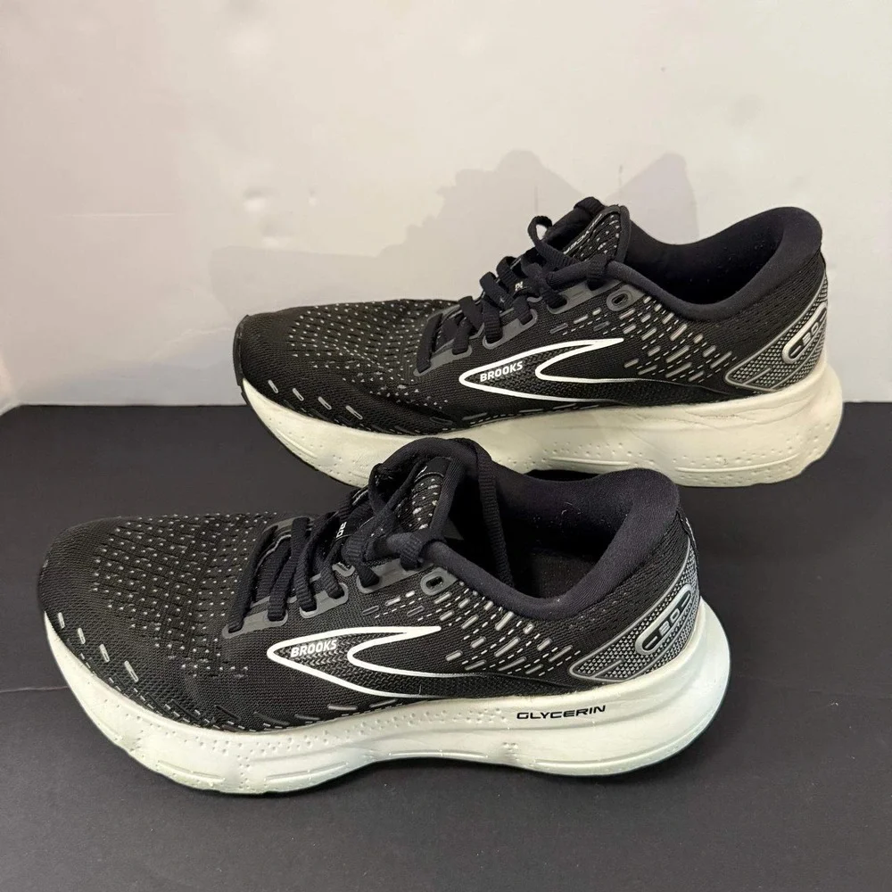 Brooks Glycerin 20 Womens Running Shoes Black White 1203691B059 Size 8.5 B